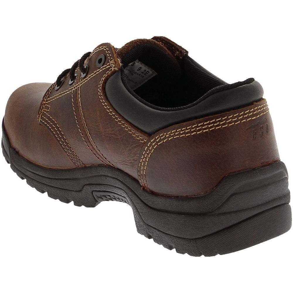Carolina Ca1525 Steel Toe Work Shoes - Mens Brown Back View