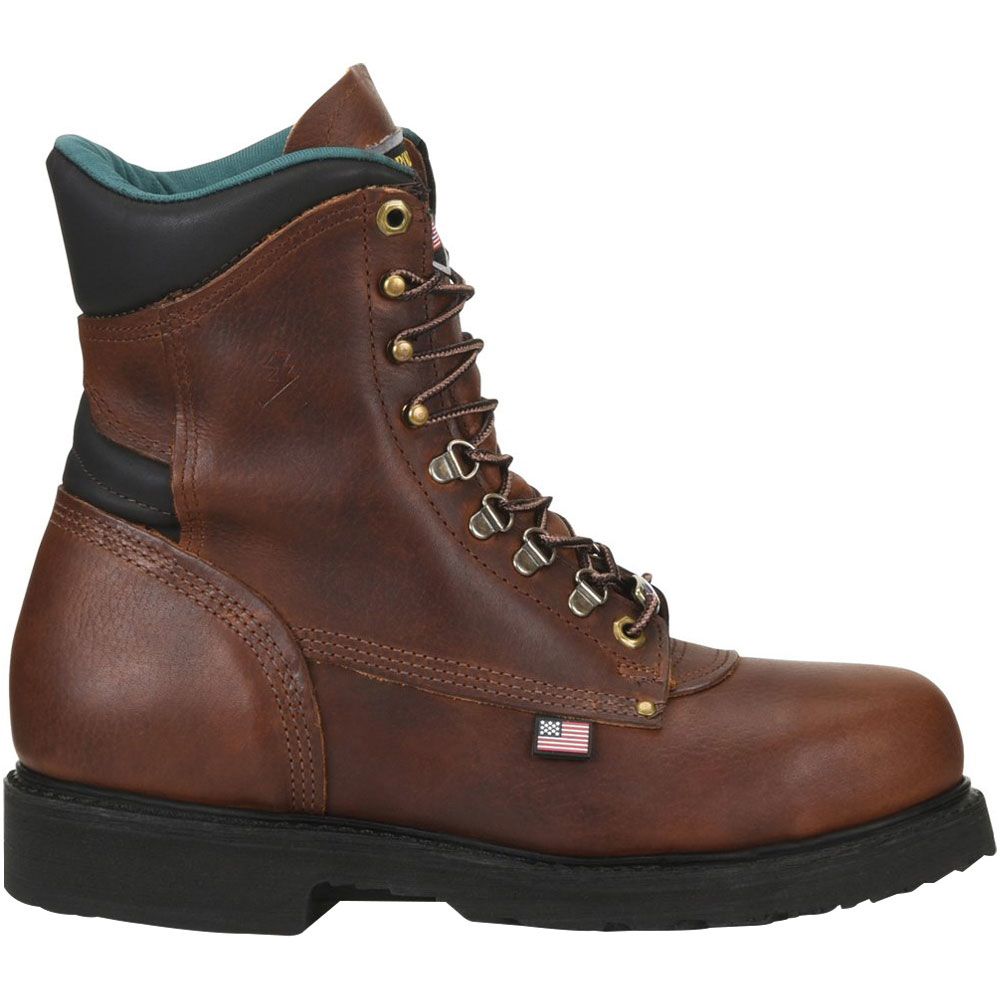 Carolina CA1809 Steel Toe Work Boots - Mens Light Brown Side View