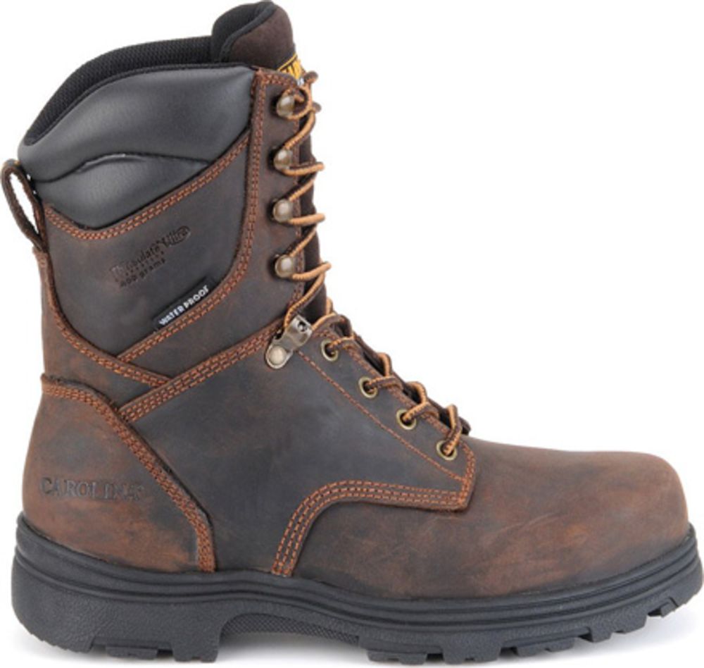 Carolina CA3034 Non-Safety Toe Work Boots - Mens Dark Brown Side View