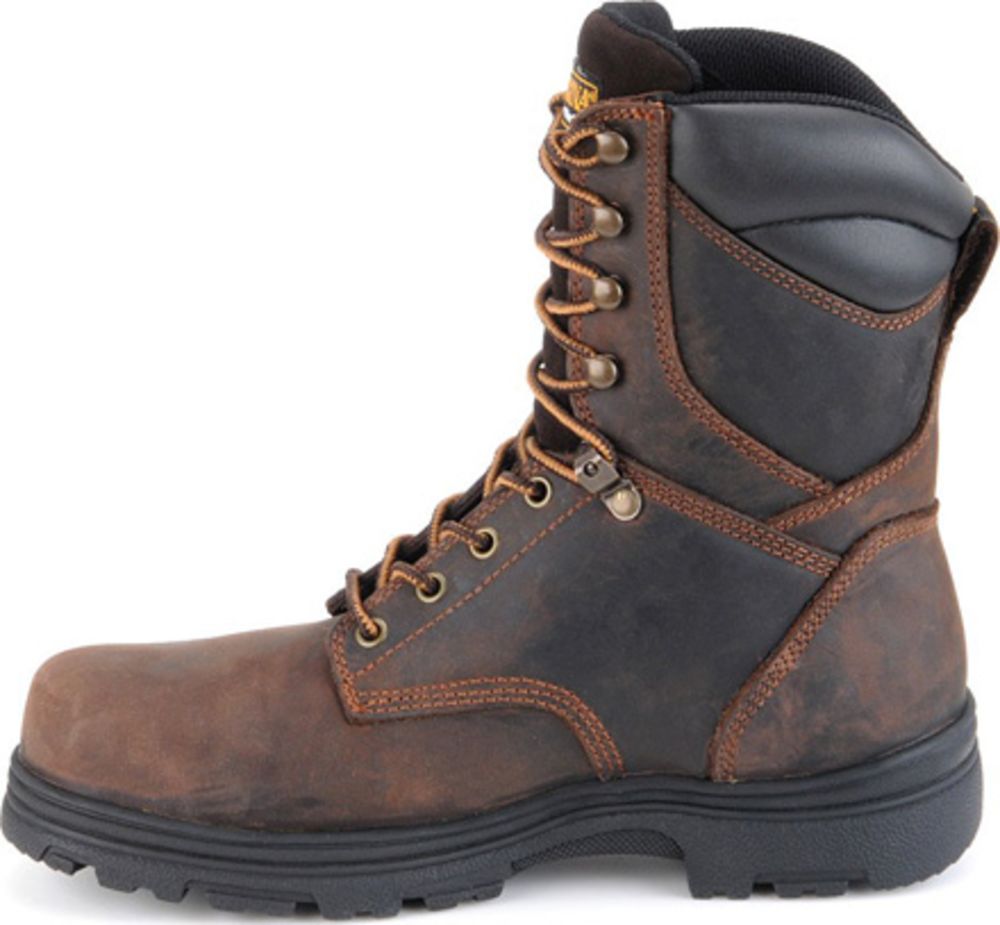 Carolina CA3034 Non-Safety Toe Work Boots - Mens Dark Brown Back View