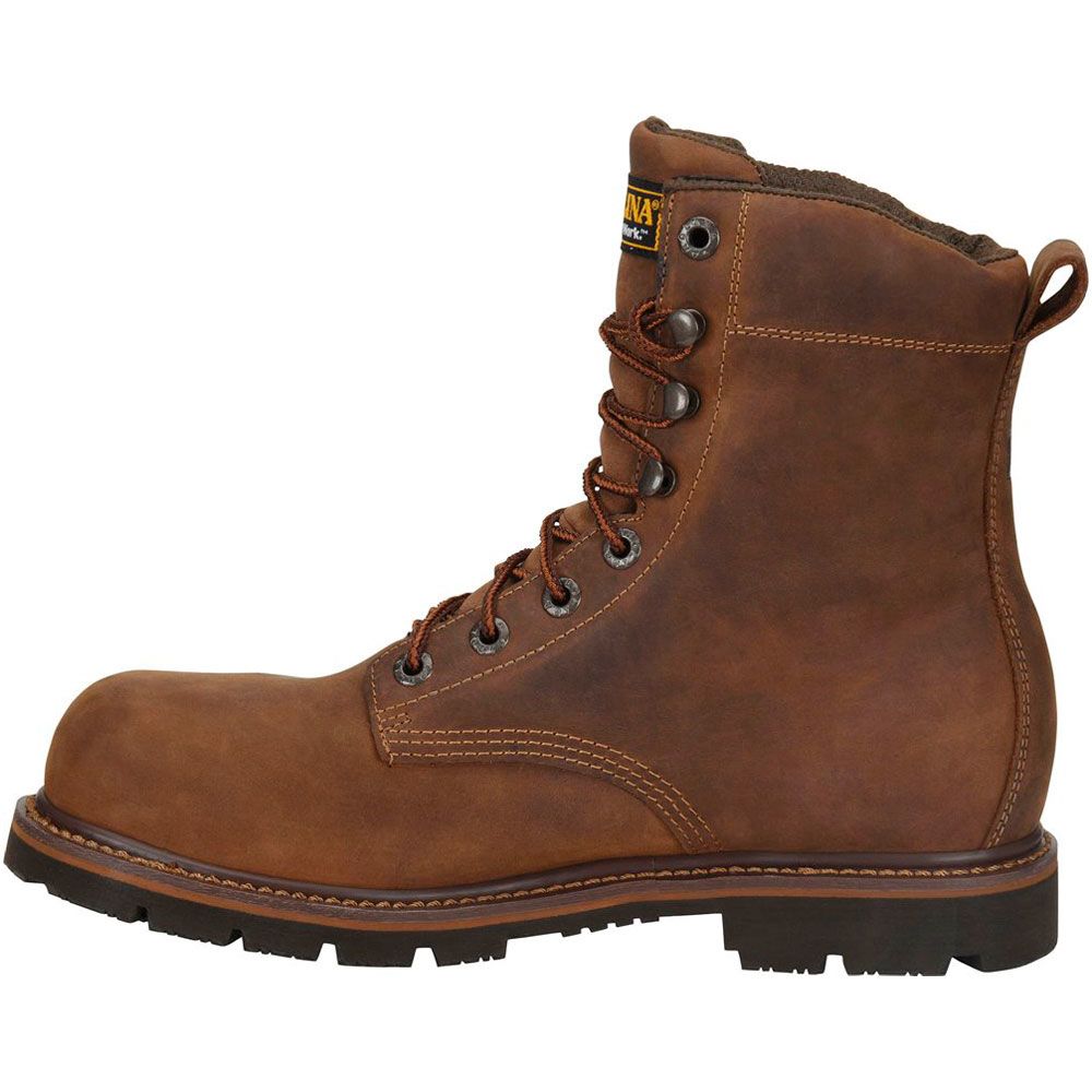 Carolina Ca3057 Non-Safety Toe Work Boots - Mens Dark Brown Back View