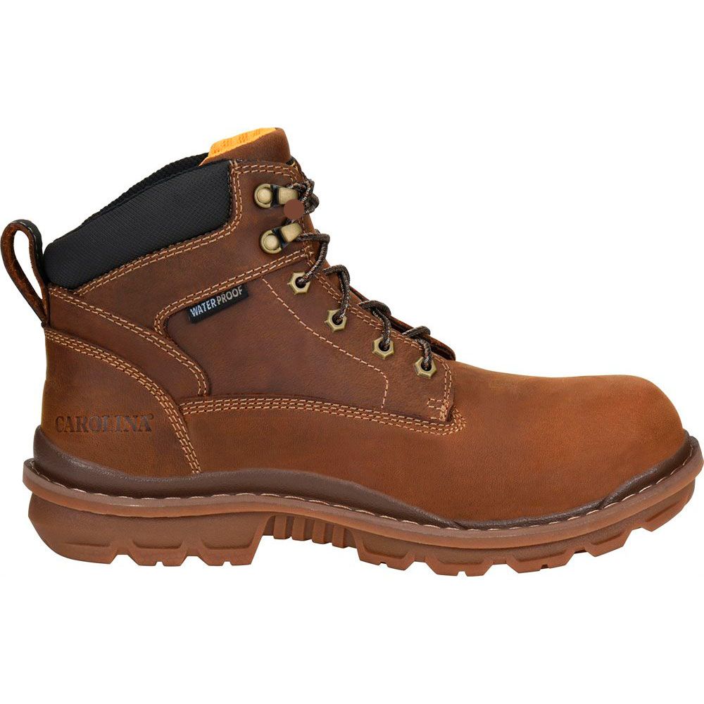 Carolina Ca3058 Non-Safety Toe Work Boots - Mens Dark Brown Back View