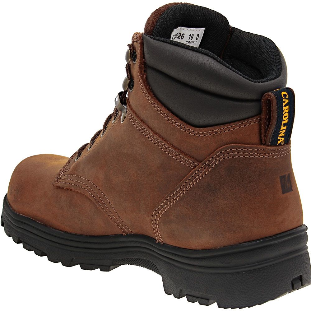 Carolina CA3526 Steel Toe Work Boots - Mens Dark Brown Back View