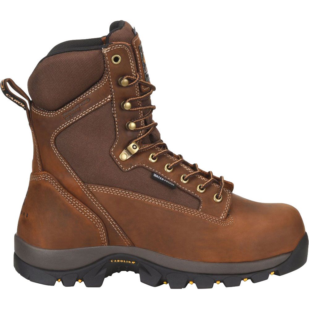 Carolina Ca4015 Non-Safety Toe Work Boots - Mens Dark Brown Side View