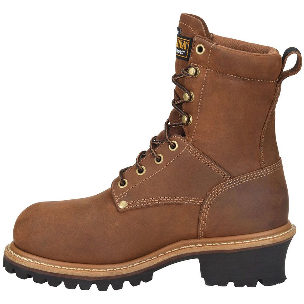 Carolina Ca438 Non-Safety Toe Work Boots - Womens Dark Brown Back View