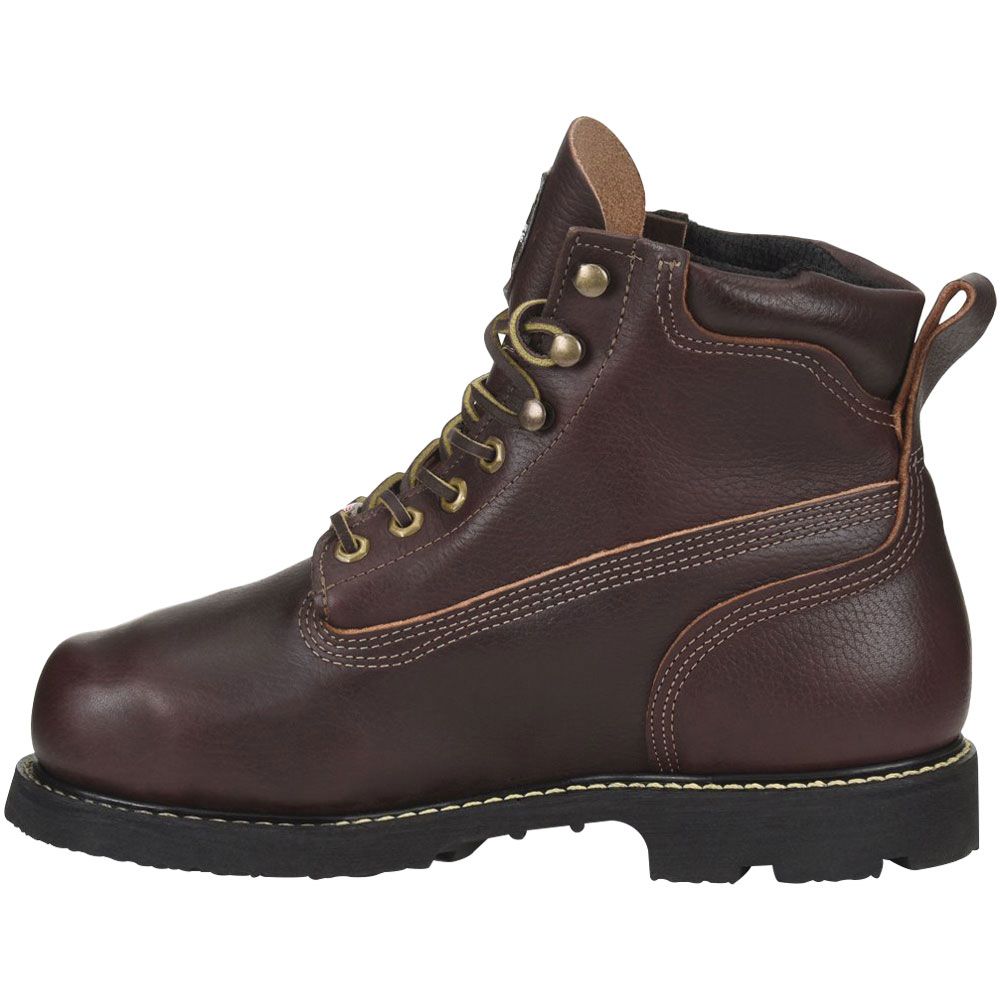 Carolina Ca517 Safety Toe Work Boots - Mens Dark Brown Back View