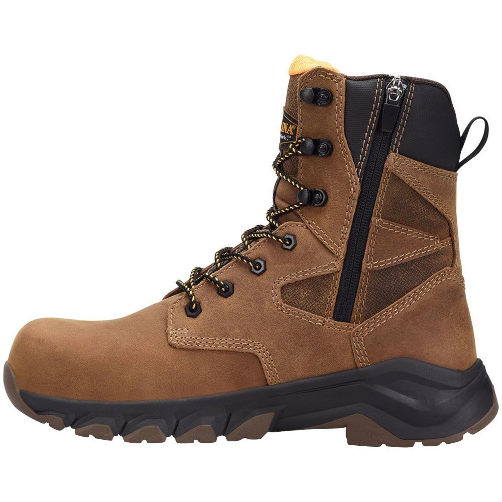Carolina CA5552 8" WP Composite Toe Work Boots - Mens Dark Brown Back View