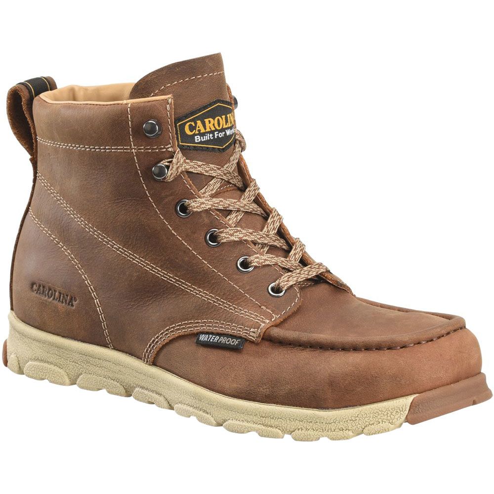 Carolina CA5575 Mens 6" Safety Toe Work Boots Dark Brown
