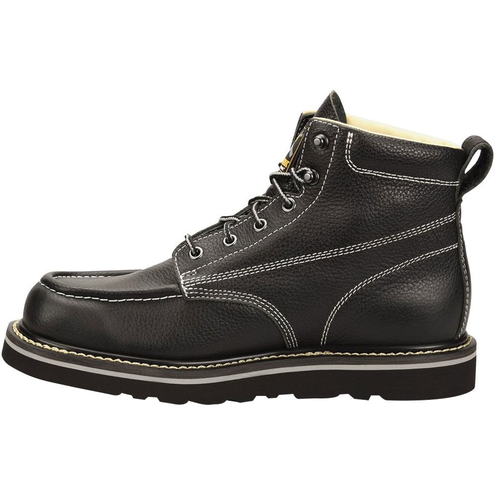 Carolina  CA7007 Mens 6" Wedge Soft Toe Work Boots Gray Black Back View