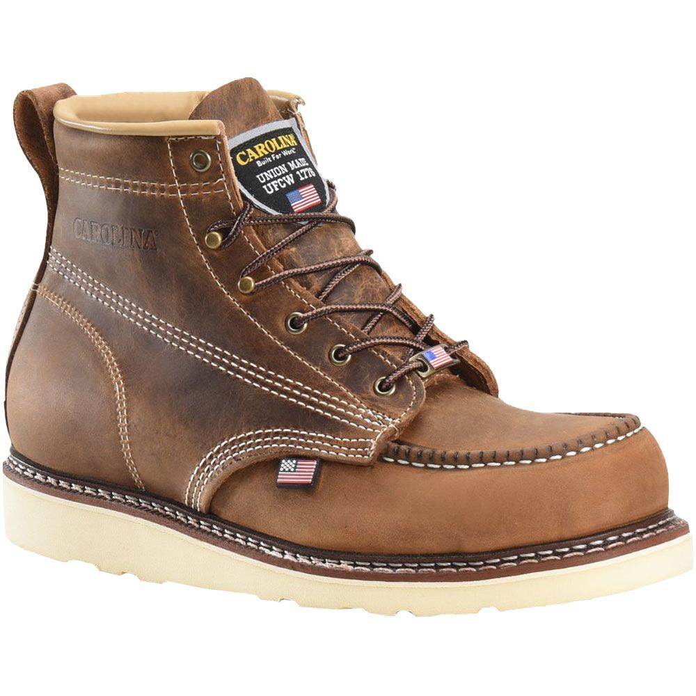 Carolina Ca7011 Non-Safety Toe Work Boots - Mens Dark Brown