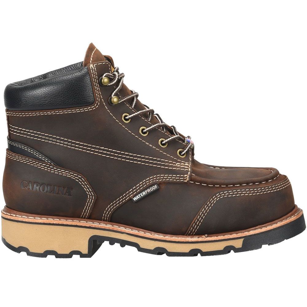 Carolina CA7018 Mens 6" Waterproof Soft Toe Work Boots Dark Brown