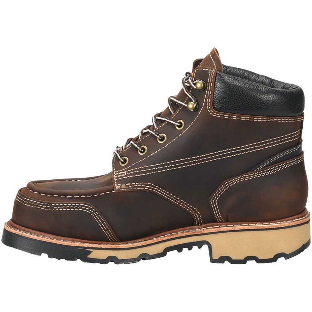 Carolina CA7018 Mens 6" Waterproof Soft Toe Work Boots Dark Brown Back View