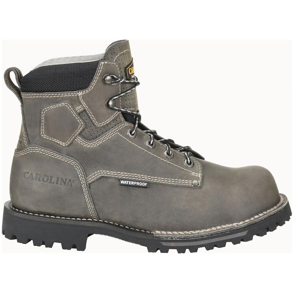 'Carolina Mens 6" Waterproof Sof Non-Safety Toe Work Boots - Mens Gray Black