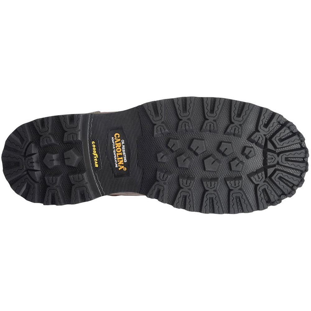 Carolina CA7032 Mens 6" Waterproof Soft Toe Work Boots Gray Black Sole View