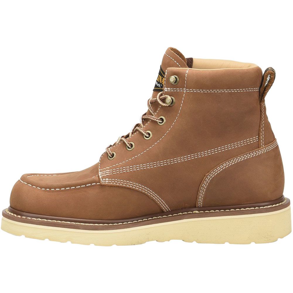 Carolina CA7041 Men's 6" Wp Safety Toe Work Boots Brown Back View