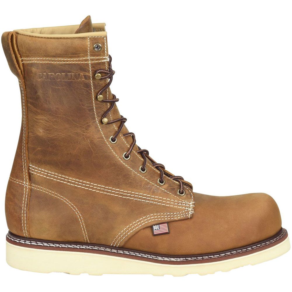 'Carolina 8" CA7505 Steel Toe Wedge Work Boots - Mens Dark Brown