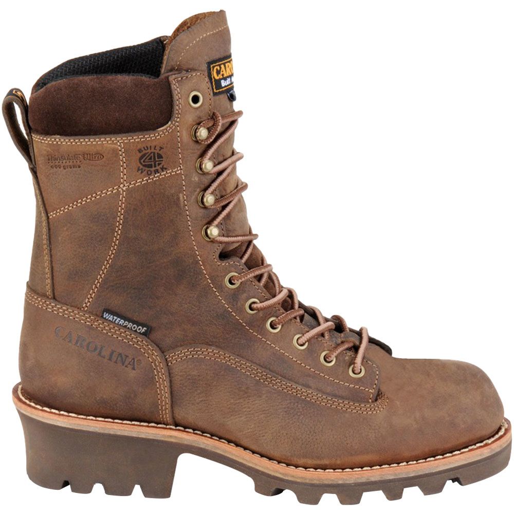 Carolina CA7521 Composite Toe Work Boots - Mens Medium Brown Side View