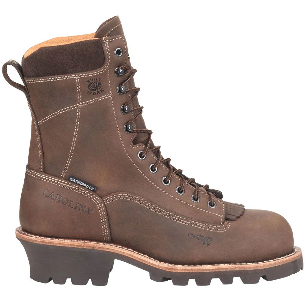 Carolina CA7522 Composite Toe Work Boots - Mens Medium Brown Side View