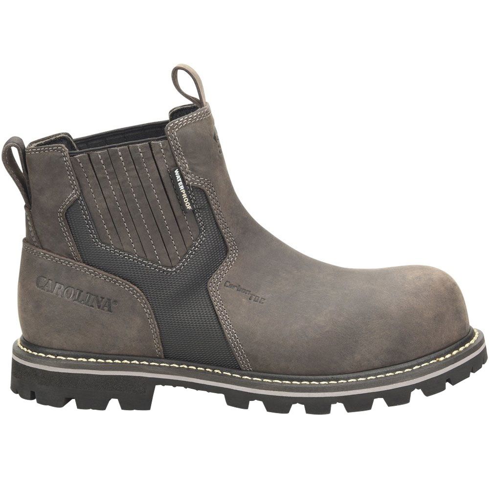 Carolina CA 7541 Mens 6" Wp Carbon Comp Toe Work Boots Gray Black Side View