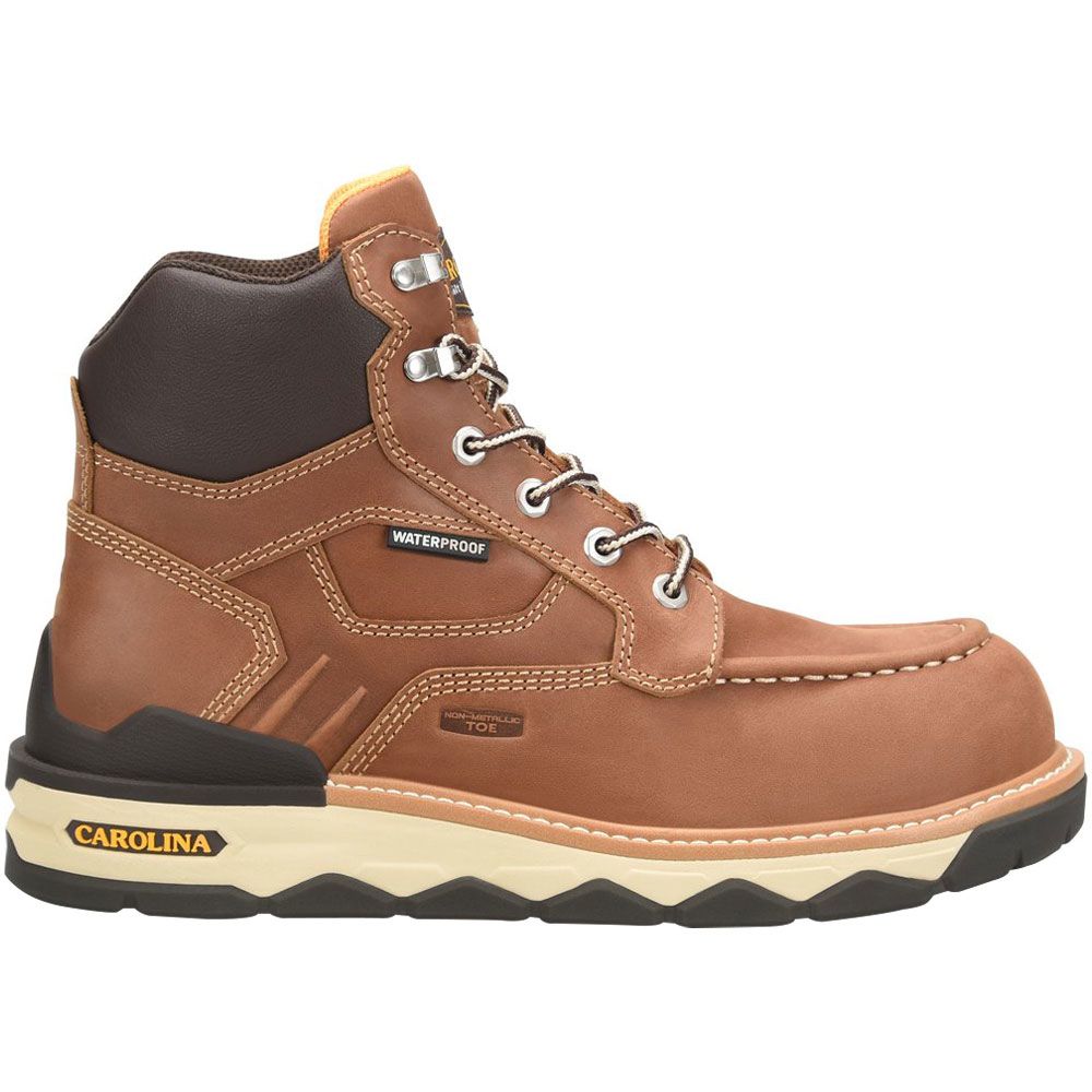 Carolina 6" Guardian CA7834 Mens WP Composite Toe Work Boots Dark Brown Side View
