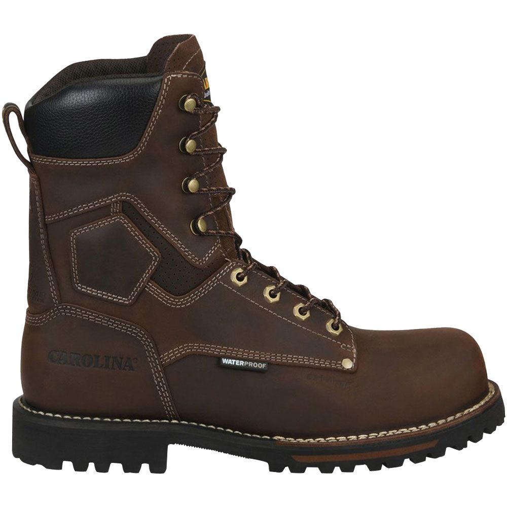 Carolina CA8538 Mens 8" Wp Carbon Comp Toe Work Boots Dark Brown