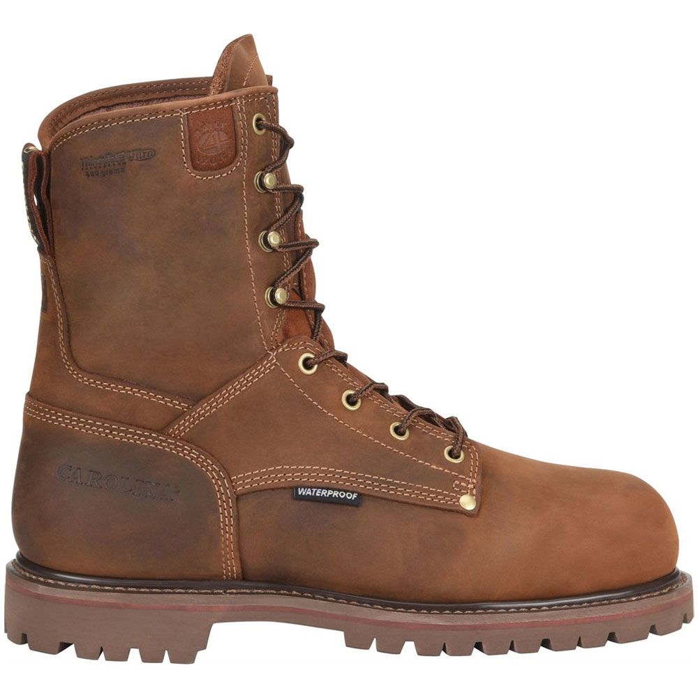 Carolina CA9028 Non-Safety Toe Work Boots - Mens Medium Brown Side View