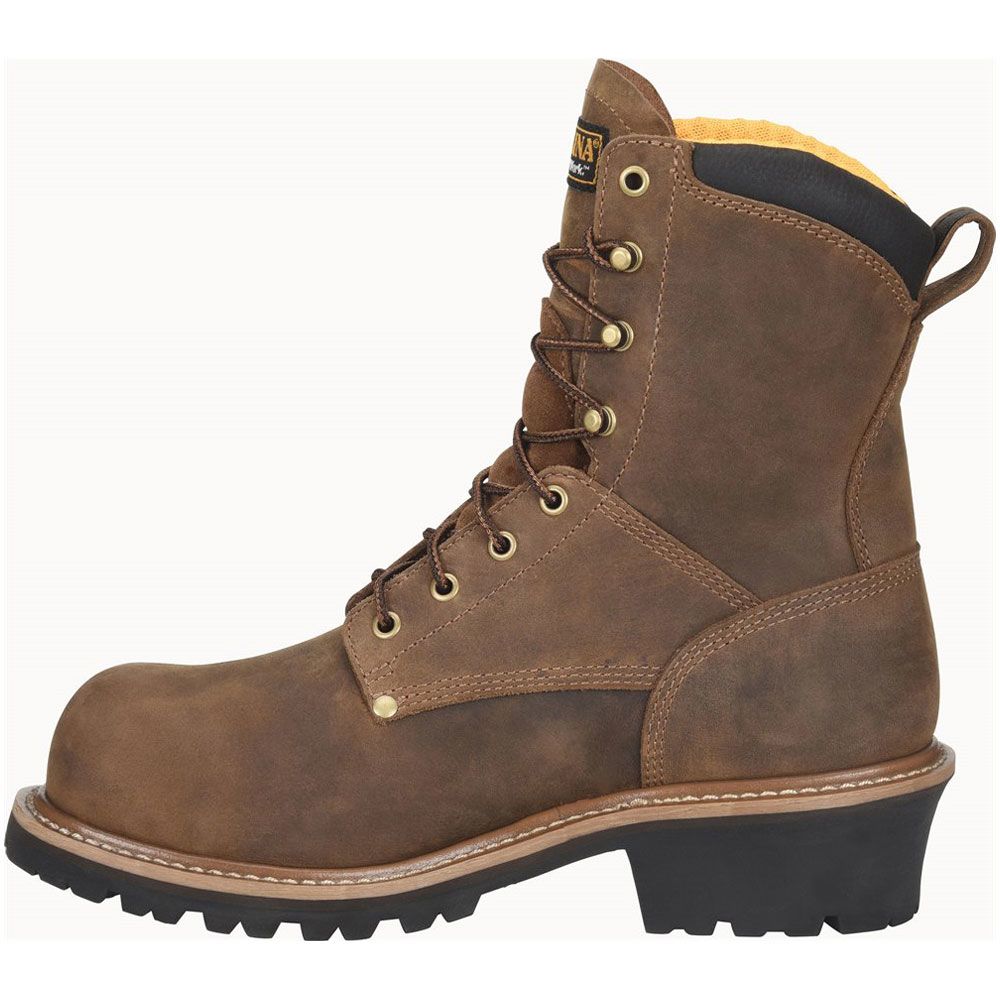Carolina Ca9052 Non-Safety Toe Work Boots - Mens Dark Brown Back View