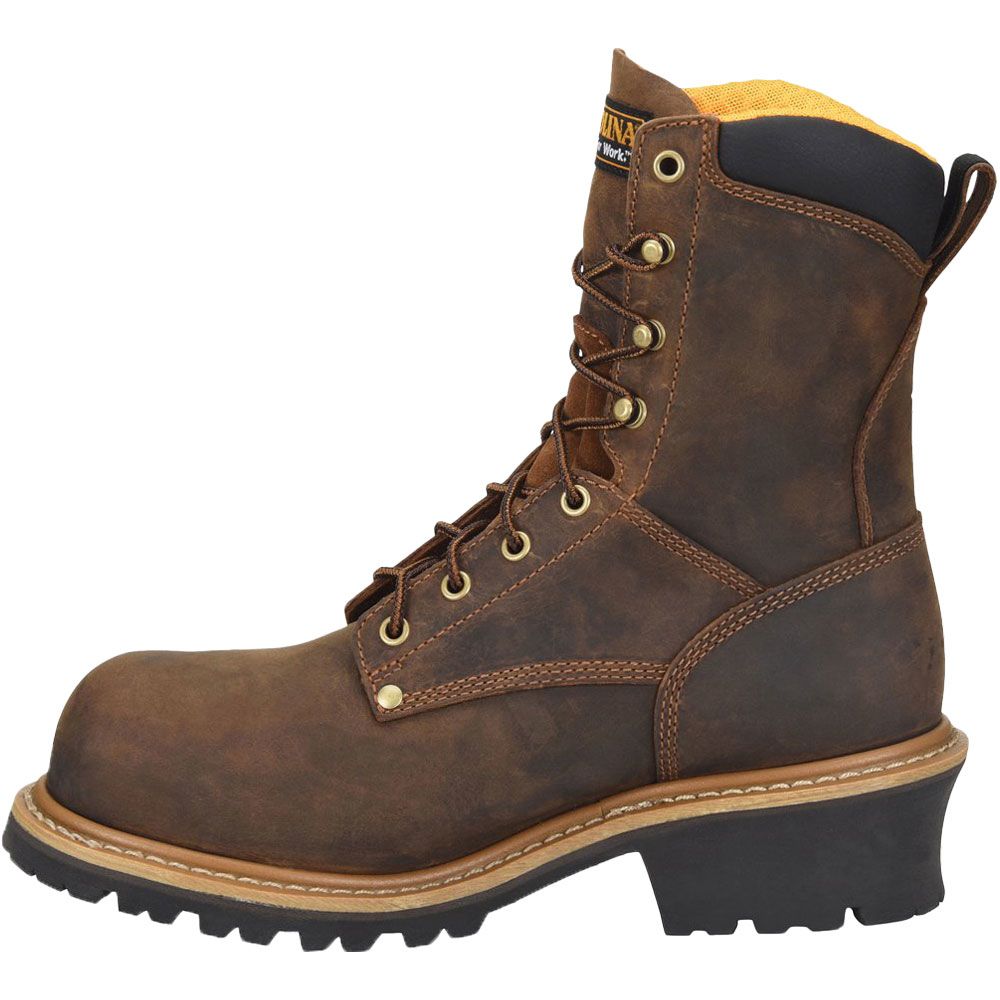 Carolina Ca9053 Non-Safety Toe Work Boots - Mens Dark Brown Back View