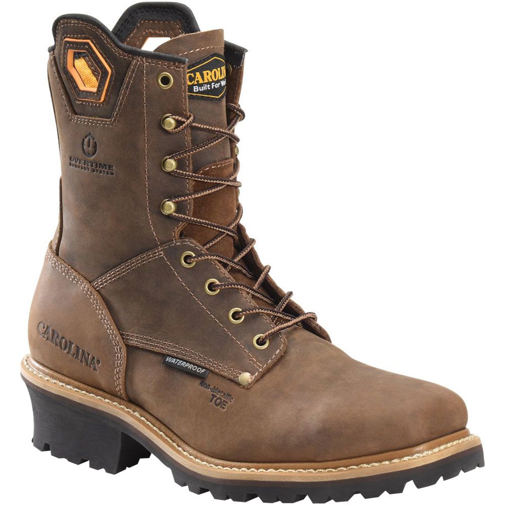Carolina Ca9855 8" Sqtoe Wp Ct Composite Toe Work Boots - Mens Dark Brown
