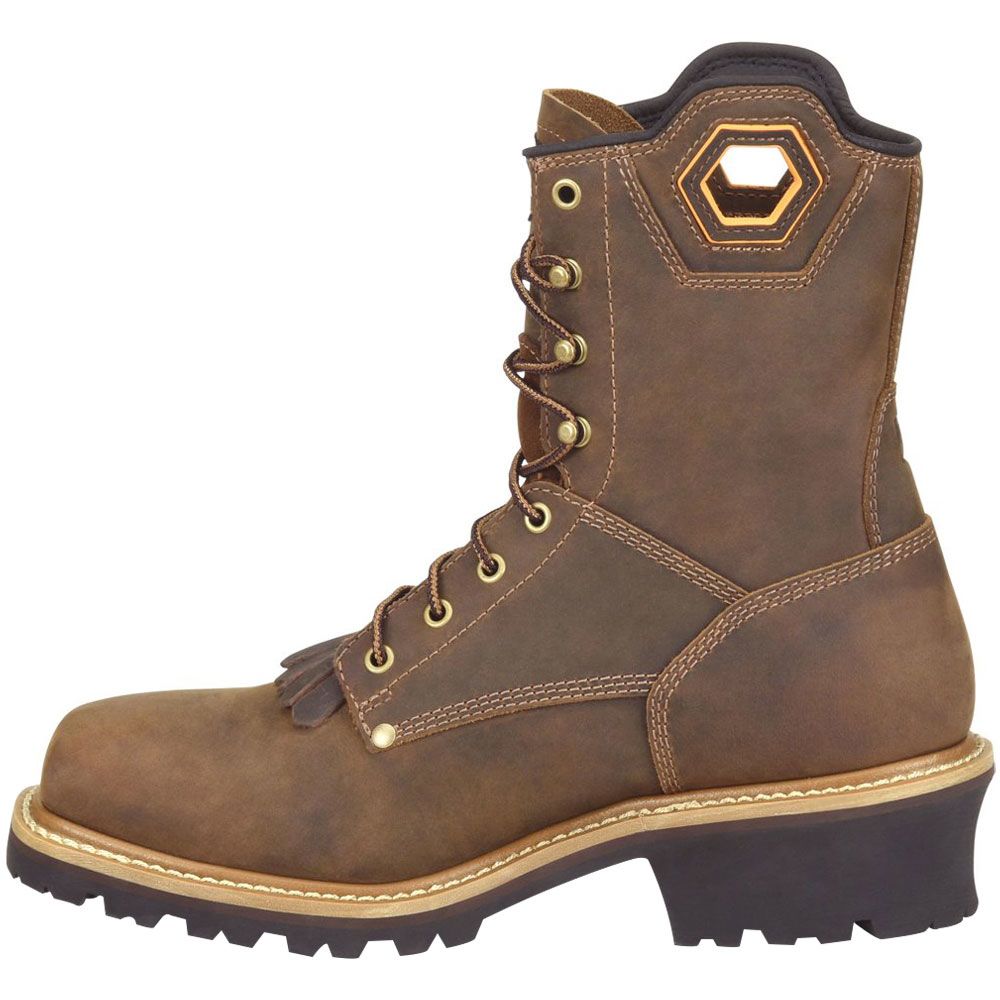 Carolina Ca9855 8" Sqtoe Wp Ct Composite Toe Work Boots - Mens Dark Brown Back View