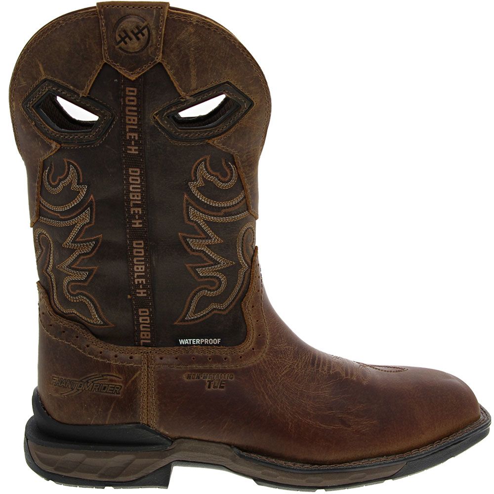 Double H Wilmore Composite Toe Work Boots - Mens Brown Side View