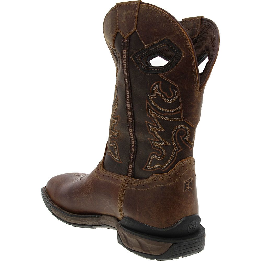 Double H Wilmore Composite Toe Work Boots - Mens Brown Back View
