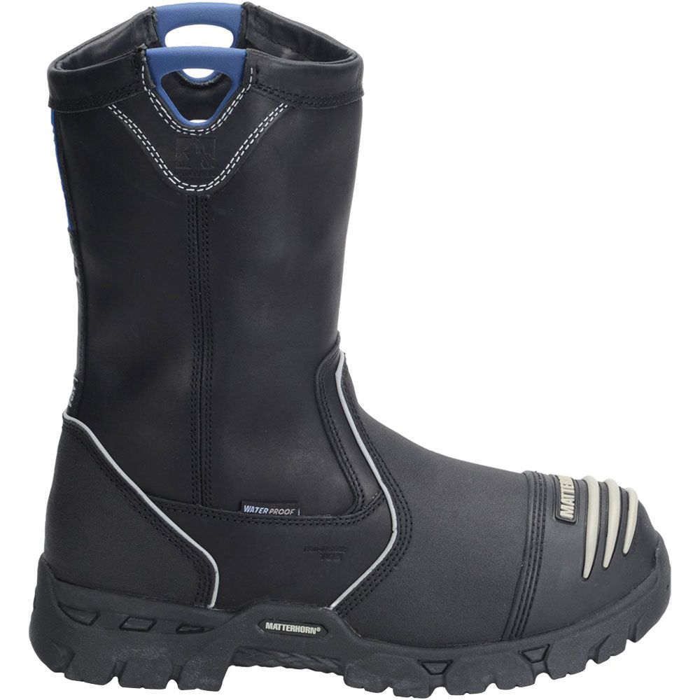 'Matterhorn MT201 Mens 10" Wp Internal Metguard Safety Toe Work Boots Black