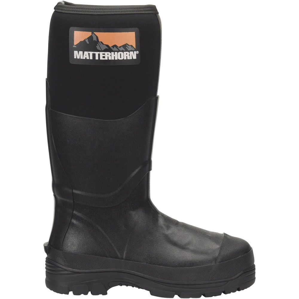 Matterhorn MT202 15" Metguard Safety Toe Work Boots - Mens Black Side View