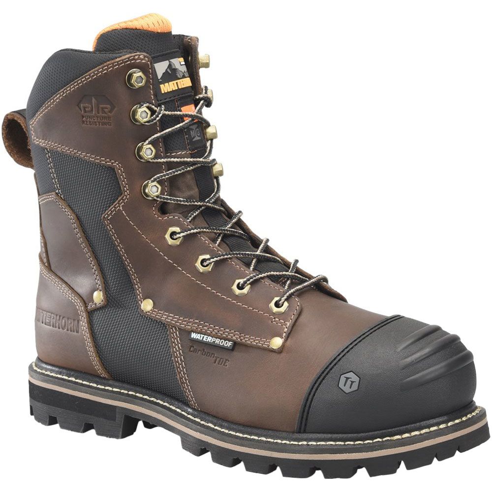 Matterhorn I-Beam MT2548 Mens 8" Met Composite Toe Work Boots Dark Brown