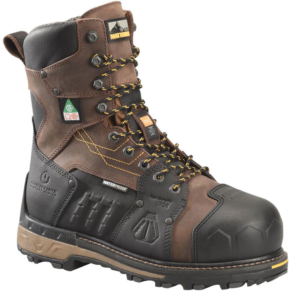 Matterhorn MTC300 8" Comp Toe Int Met PR Mens Work Boots Black Brown