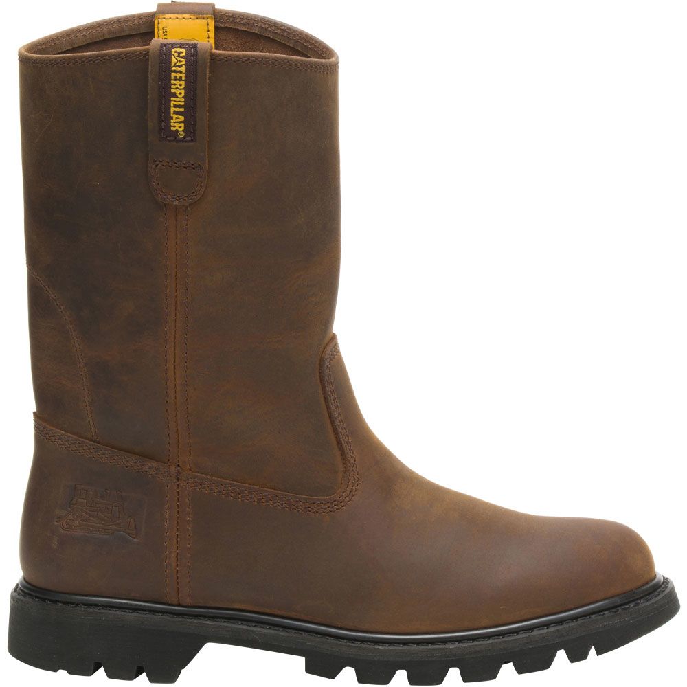 Caterpillar Footwear Revolver Non-Safety Toe Work Boots - Mens Brown Side View