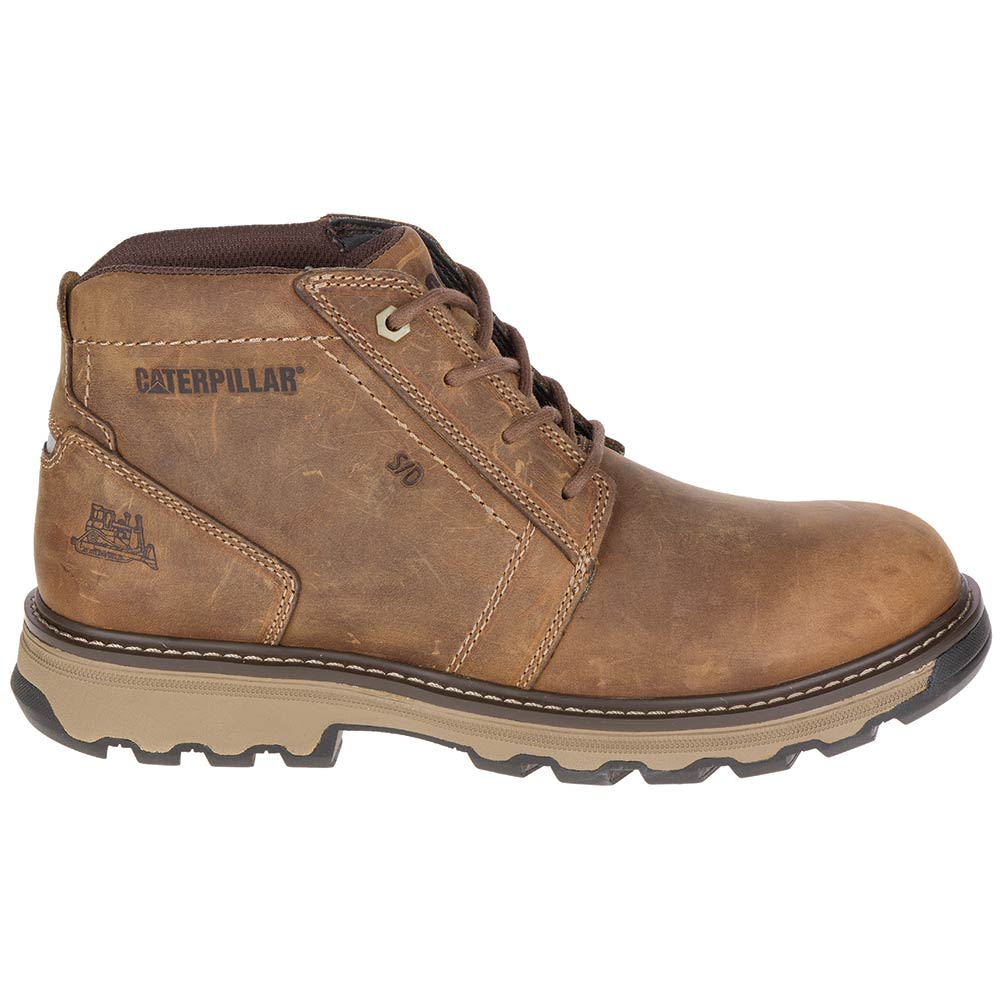 'Caterpillar Footwear Parker Non-Safety Toe Work Boots - Mens Dark Beige
