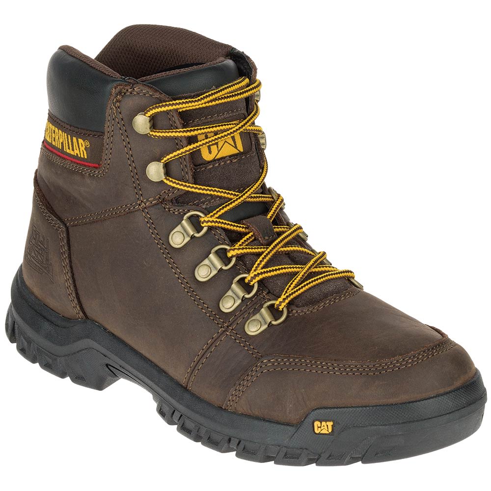 Caterpillar Footwear Outline Non-Safety Toe Work Boots - Mens Brown
