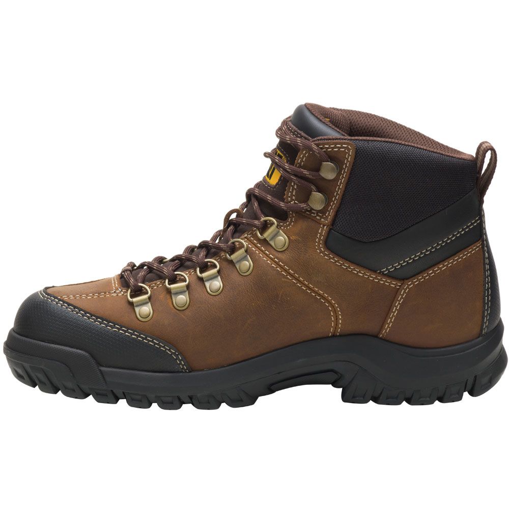 Caterpillar Footwear Threshold Wp Work Boots - Mens Real Brown Back View
