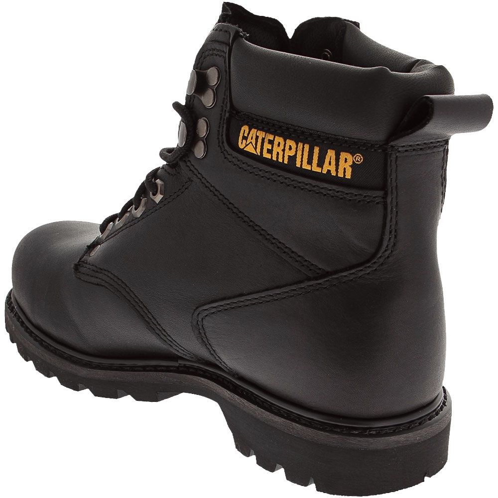 Caterpillar Footwear Second Shift Steel Toe Work Boots - Mens Black Back View