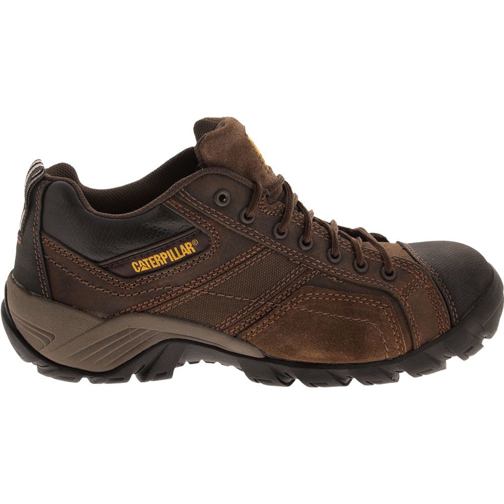 Caterpillar Footwear Argon Composite Toe Work Shoes - Mens Brown Side View
