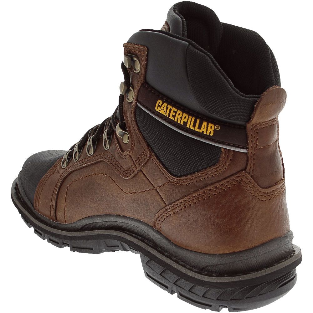 Caterpillar Footwear Manifold Steel Toe Work Boots - Mens Brown Back View