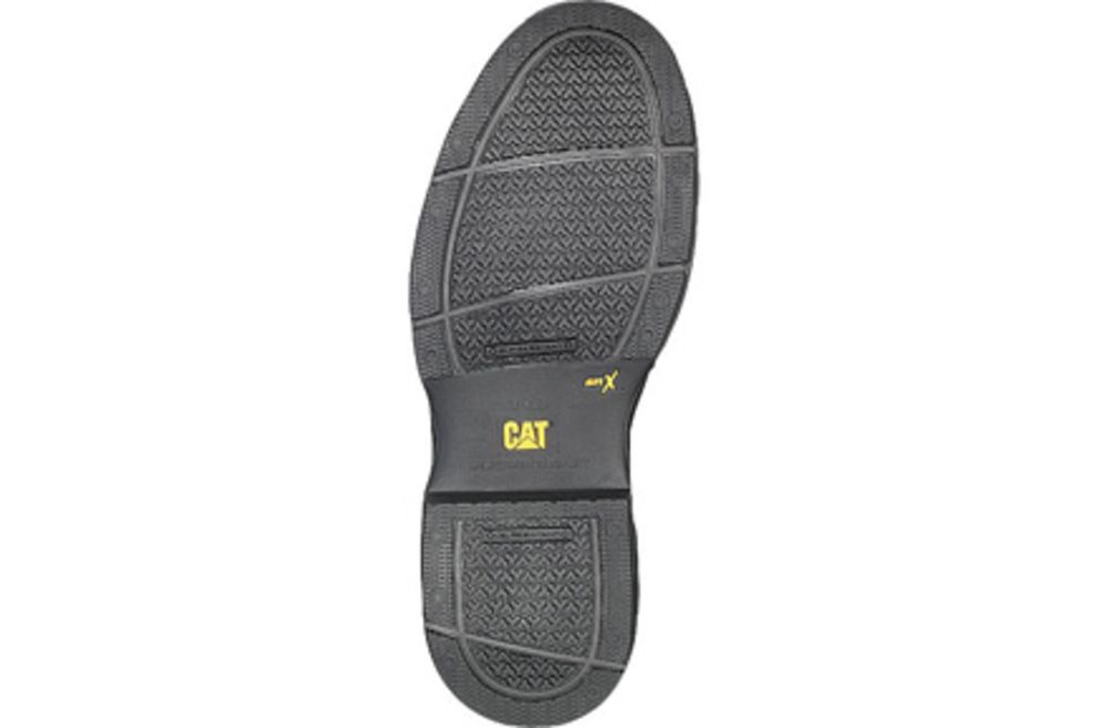 Caterpillar Footwear Oversee Steel Toe Work Shoes - Mens Dark Brown Sole View
