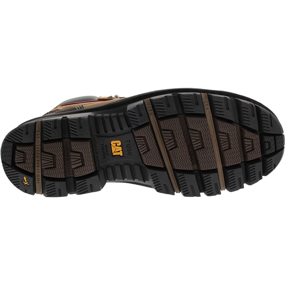 Caterpillar Footwear Hauler Safety Toe Work Boots - Mens Brown Sole View