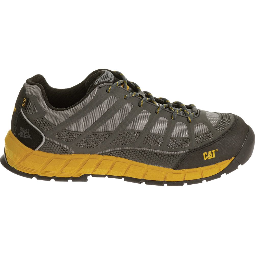 Caterpillar Footwear Streamline Esd Comp Toe Work Shoes - Mens Grey Side View