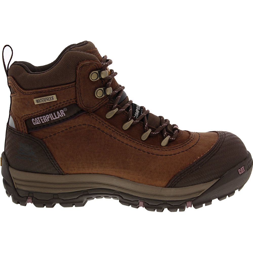 'Caterpillar Footwear Ally WP Composite Toe Work Boots - Womens Brown