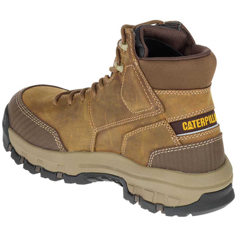 Caterpillar Footwear Device WP Composite Toe Work Boots - Mens Dark Beige Back View