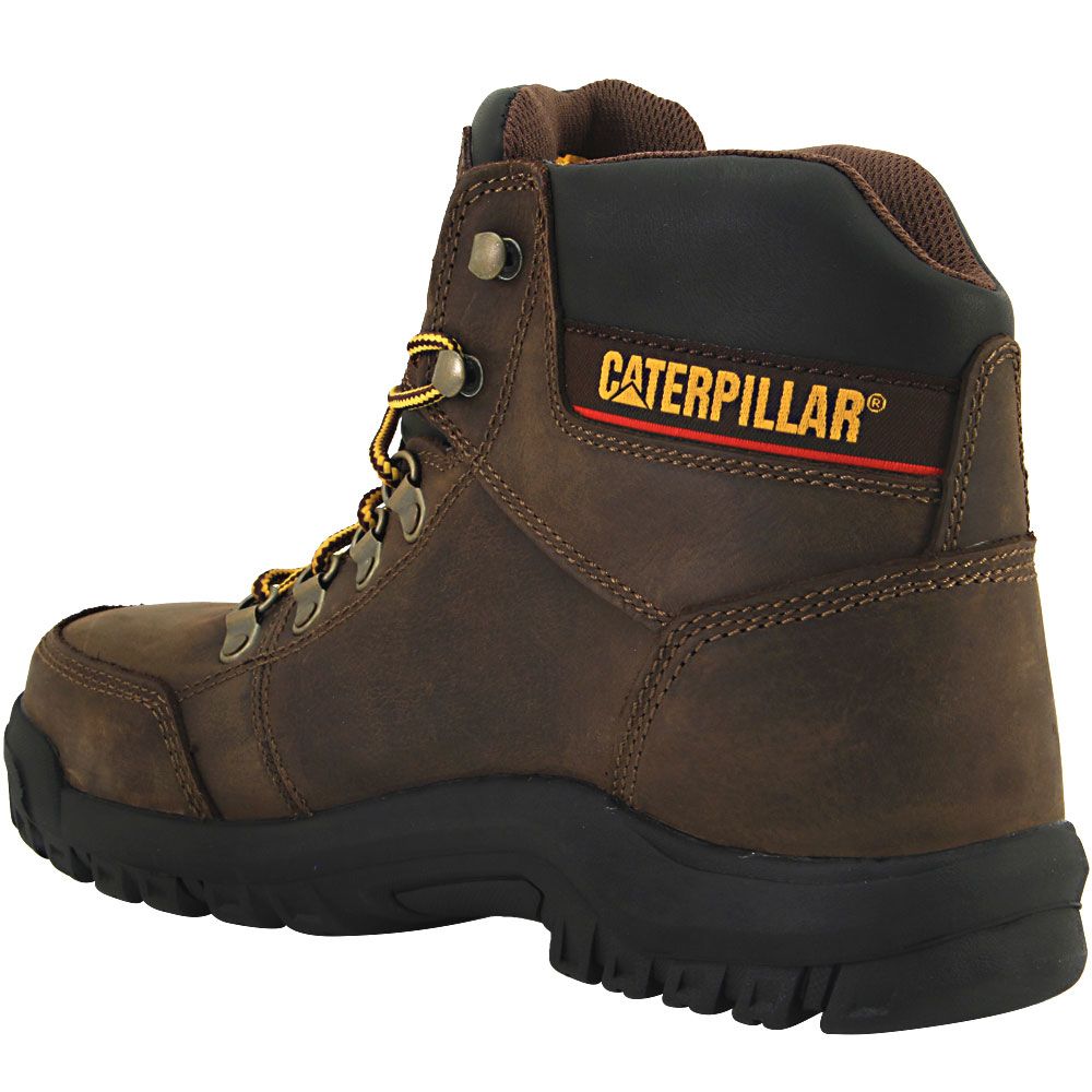 Caterpillar Footwear Outline Safety Toe Work Boots - Mens Brown Back View