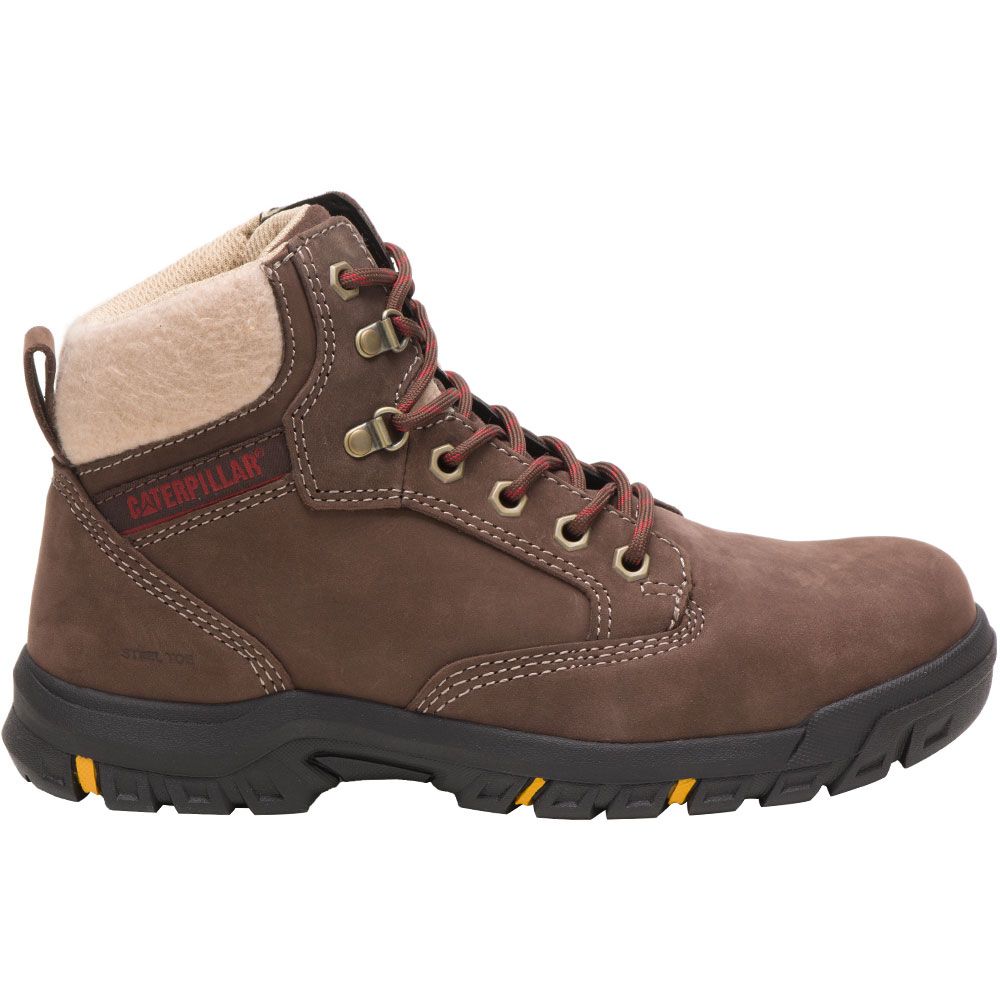 Caterpillar Footwear Tess St Safety Toe Work Boots - Womens Chocolate Side View